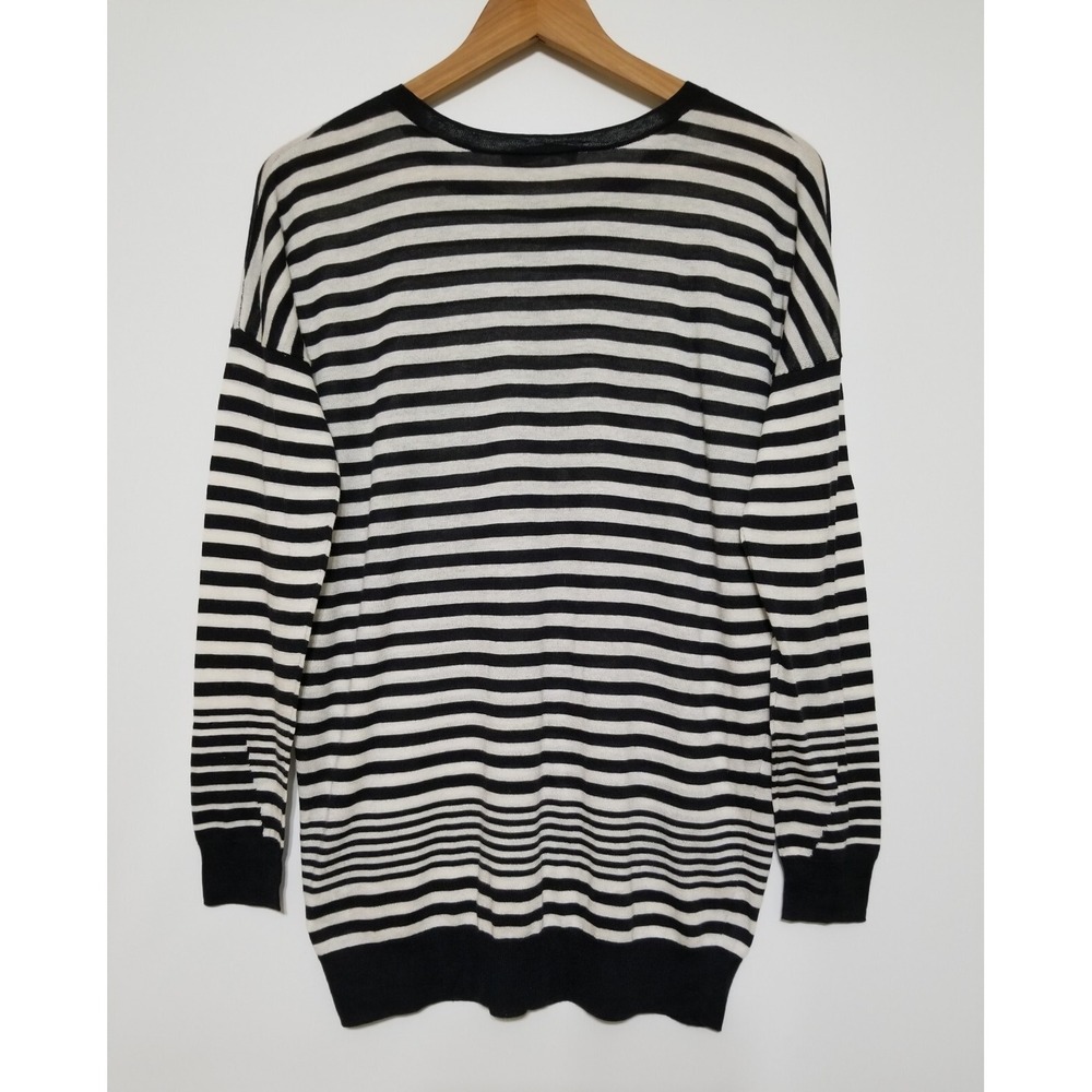 Vince Oversized Striped Crewneck Sweater Cotton Silk Cashmere NWT Size S $245 - Picture 8 of 16